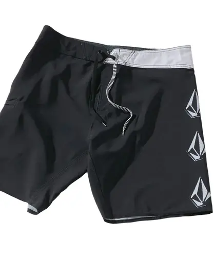 Boardshort Volcom Iconic Stone Preto