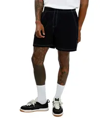 Pool Shorts Baw R Contraste Preto