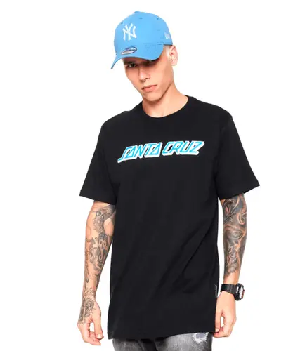 Camiseta Santa Cruz Classic Strip - Preto