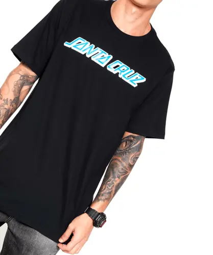 Camiseta Santa Cruz Classic Strip - Preto