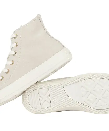 Tênis Converse Chuck Taylor All Star Seasonal Suede Couro Amêndoa