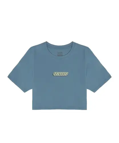 Camiseta Vans Retro V Crew Crop II SS Blue Stone