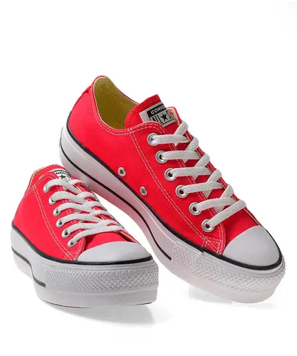 Tênis Converse Chuck Taylor All Star Platform Ox Vermelho