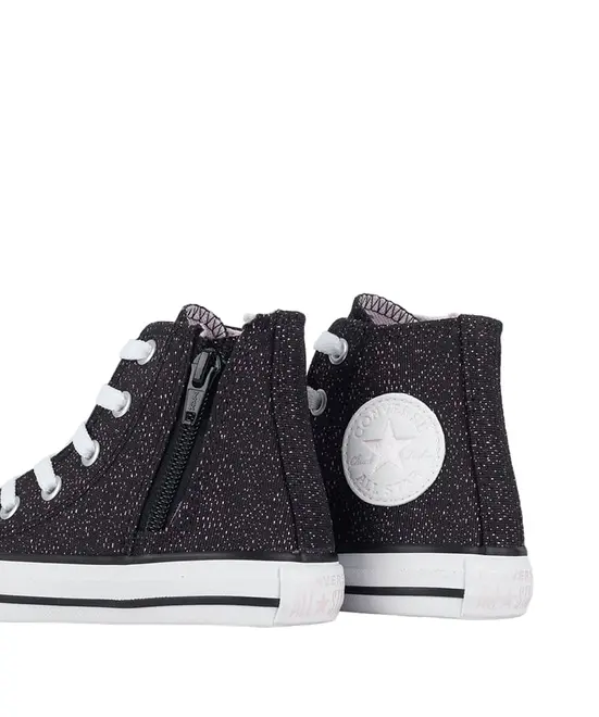 Tênis Converse Chuck Taylor All Star Side Zip Material Shine Preto