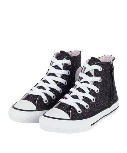 Tênis Converse Chuck Taylor All Star Side Zip Material Shine Preto