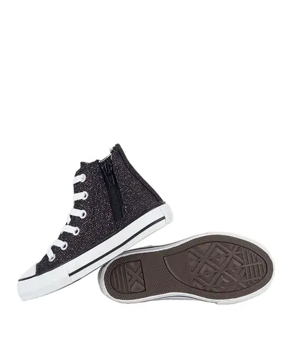 Tênis Converse Chuck Taylor All Star Side Zip Material Shine Preto