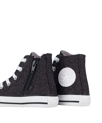 Tênis Converse Chuck Taylor All Star Side Zip Material Shine Preto