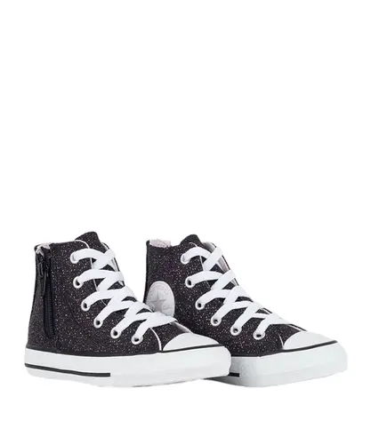 Tênis Converse Chuck Taylor All Star Side Zip Material Shine Preto
