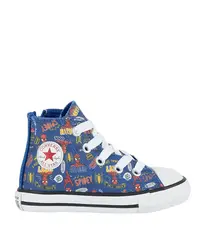 Tênis Converse Kids Ct As Side Zip Hi Disney Homem Aranha Azul