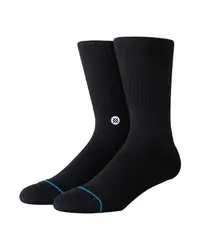 Meia Stance Icon Solids Black White