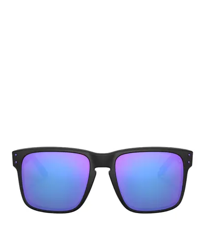OO9102-26 OCULOS HOLBROOK JULIAN WILSON MATTE BLACK W/VIOLET IRIDIUM OAKLEY