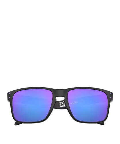 OO9102-26 OCULOS HOLBROOK JULIAN WILSON MATTE BLACK W/VIOLET IRIDIUM OAKLEY