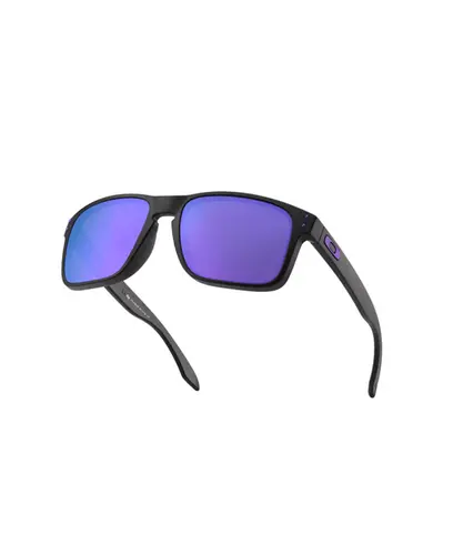 OO9102-26 OCULOS HOLBROOK JULIAN WILSON MATTE BLACK W/VIOLET IRIDIUM OAKLEY
