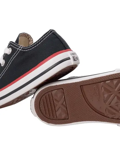 Tênis Converse Chuck Taylor All Star Kids Ox Preto Vermelho