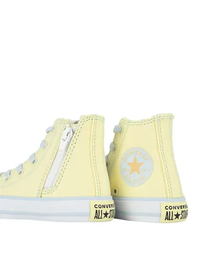 Tênis Converse Chuck Taylor All Star Side Zip Hi Canvas +1 Amarelo Limão