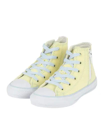 Tênis Converse Chuck Taylor All Star Side Zip Hi Canvas +1 Amarelo Limão