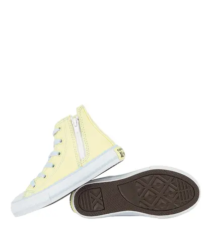 Tênis Converse Chuck Taylor All Star Side Zip Hi Canvas +1 Amarelo Limão