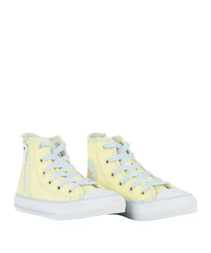 Tênis Converse Chuck Taylor All Star Side Zip Hi Canvas +1 Amarelo Limão