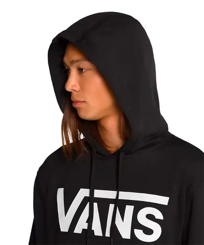 Moletom Canguru Classic Po Hoodie Vans Preto e Branco