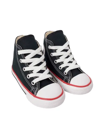 Tênis Converse Chuck Taylor All Star Kids Hi Preto Vermelho