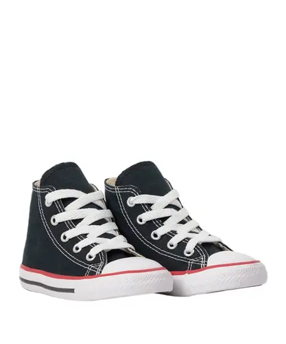 Tênis Converse Chuck Taylor All Star Kids Hi Preto Vermelho