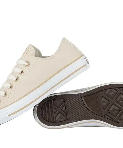 Tênis Converse Chuck Taylor All Star Ox Essential Nude Bege Claro
