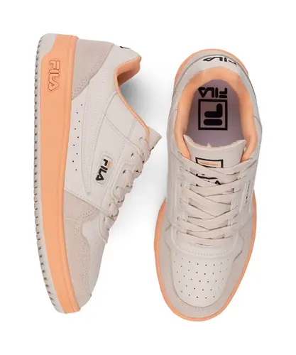 Tênis Fila Arcade Low Branco Salmão Preto