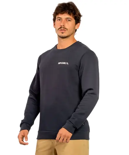 Moletom Rip Curl Brand Logo Crew - Dark Navy