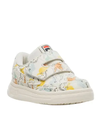 Tênis Fila Tennis 88 Baby Bege Azul Laranja