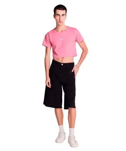 Cropped BAW T-Shirt Institutional Colors - Rosa Chiclete