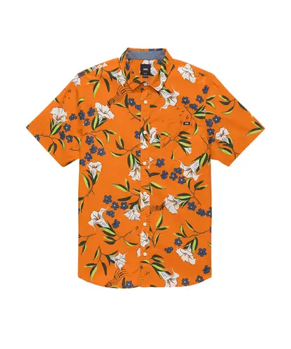 Camisa Vans Thompson Woven SS Trumpet Floral Harvest Pumpkin