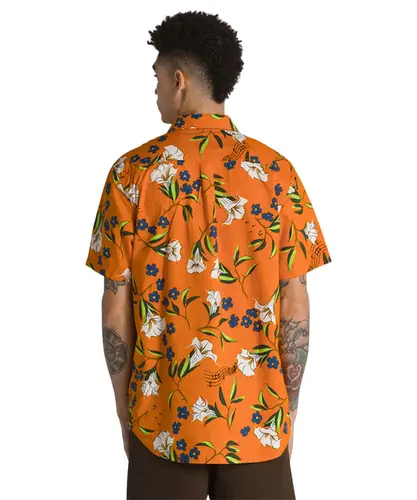 Camisa Vans Thompson Woven SS Trumpet Floral Harvest Pumpkin