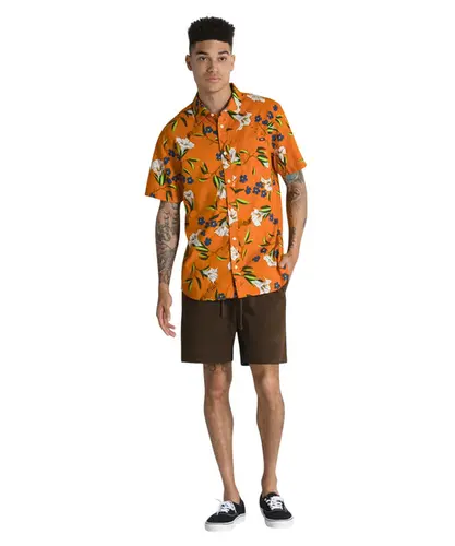 Camisa Vans Thompson Woven SS Trumpet Floral Harvest Pumpkin