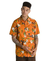 Camisa Vans Thompson Woven SS Trumpet Floral Harvest Pumpkin