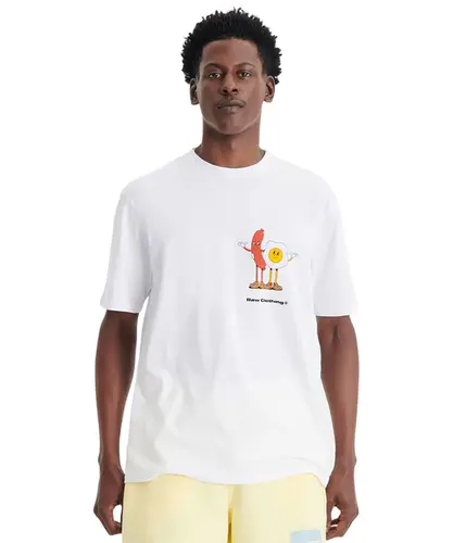 Camiseta Regular BAW Salsicha e Ovo - Branco