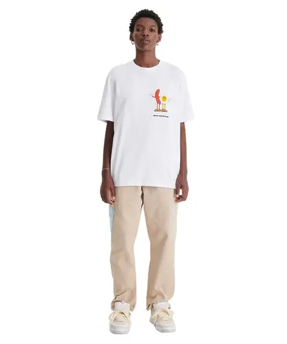 Camiseta Regular BAW Salsicha e Ovo - Branco