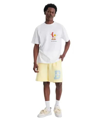 Camiseta Regular BAW Salsicha e Ovo - Branco