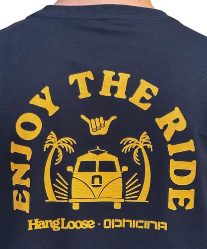 Camiseta Hang Loose x Ophicina Ride Preto