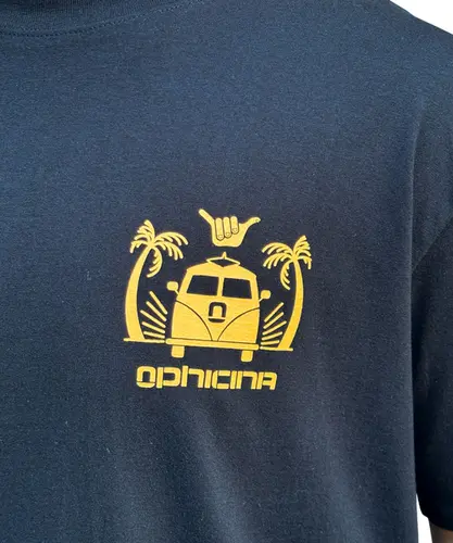 Camiseta Hang Loose x Ophicina Ride Preto