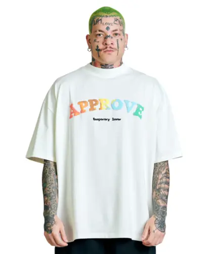 Camiseta Approve Huge New Rainbow Off White