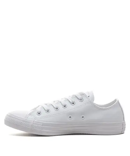 Tênis Converse Chuck Taylor All Star Monochrome Leather Ox Branco Branco