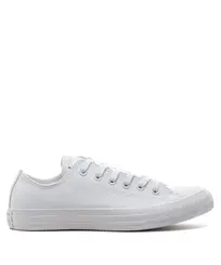 Tênis Converse Chuck Taylor All Star Monochrome Leather Ox Branco Branco