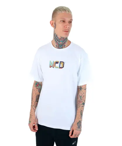 Camiseta MCD Regular Block Branca - Outlet