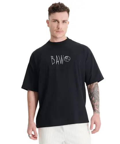 Camiseta Baw New Over Scrawl Colors - Preto