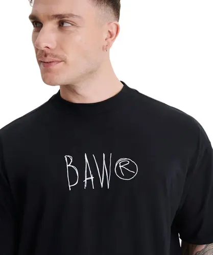 Camiseta Baw New Over Scrawl Colors - Preto