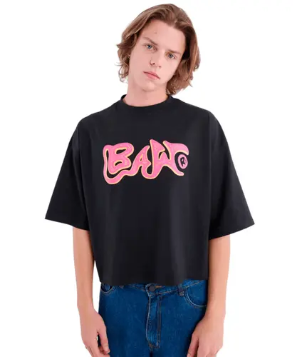 Camiseta Boxy BAW Coral Stone - Preto