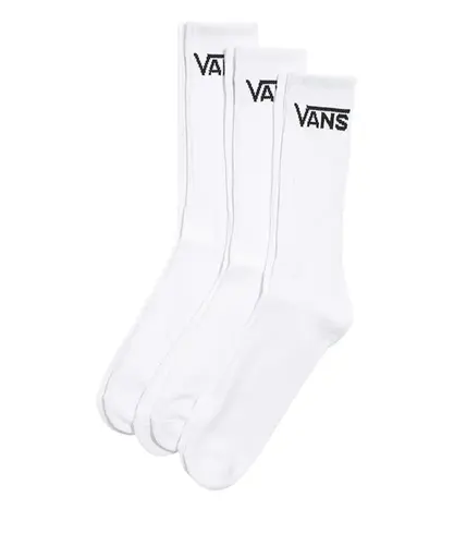 Meia Vans Classic Crew Kit 3 Pares White