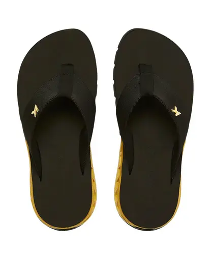 Chinelo Kenner Rakka U1 Preto Dourado