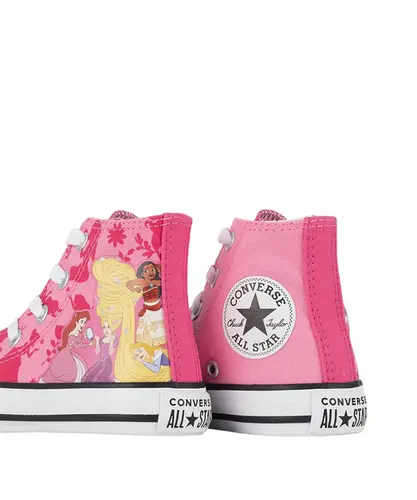 Tênis Converse Infantil Chuck Taylor All Star Hi Disney Princess Rosa Pink