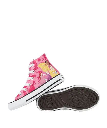 Tênis Converse Infantil Chuck Taylor All Star Hi Disney Princess Rosa Pink